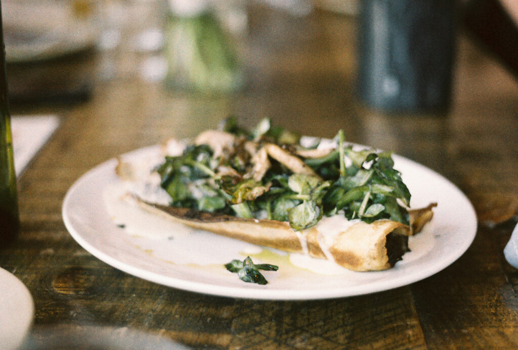 Vegetarian dish at La Brasa for a Boston wedding reception. Photo by Rhode Tripper Photography