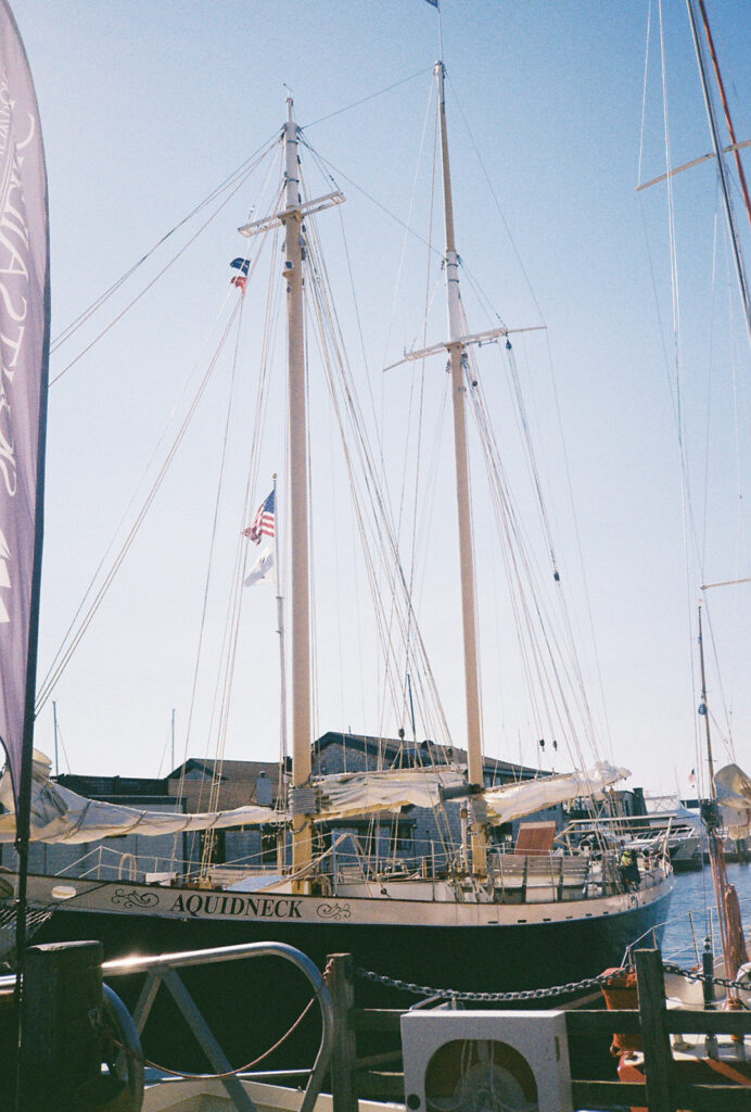 The Schooner Aquidneck is docked and ready to received guests for a sightsailing excursion in Newport. Photo by Rhode Tripper Photography