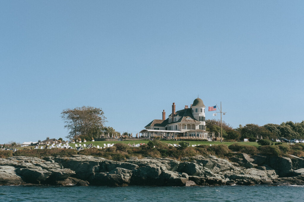 Castle Hill Inn as seen from Narragansett Bay in Newport, RI. Photo by Rhode Tripper Photography