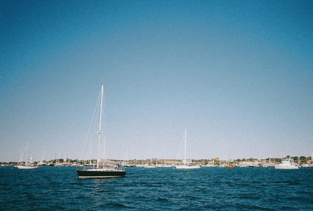 Sailboats in Narragansett Bay, Newport Rhode Island. Photo by Rhode Tripper Photography