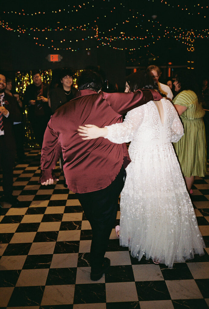 Couple enjoying their laid-back wedding timeline