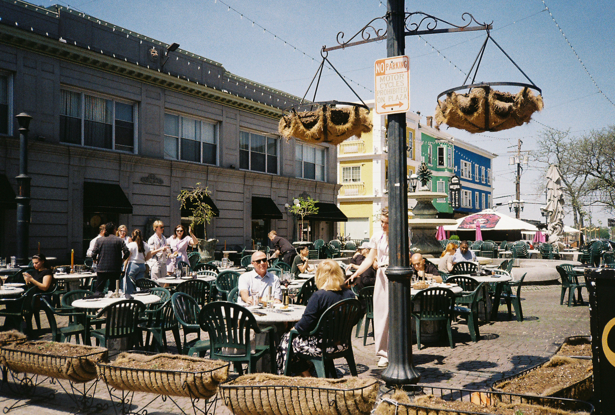 Outdoor view of the plaza on Federal Hill located as part of Costantino's Venda Bar.